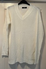 Ladies Studio long line jumper Size 8-10 Cream