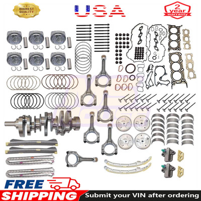 3.3L G6DH Engine Overhaul Rebuild Kit+Crankshaft Rods Timing Kit For KIA HYUNDAI
