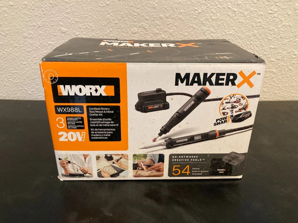 Worx MakerX WX988L 20V Cordless Rotary Tool/Wood & Metal Crafter Kit - Image 2 of 4