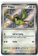 2024 Pidgey ⭐️ 196/091 Holo Shiny Rare Paldean Fates Pokemon NM