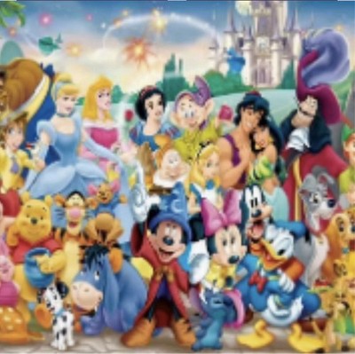 Diamond Art Kit Featuring Disney Characters 40cm X 40cm Round Drills 16 Colors