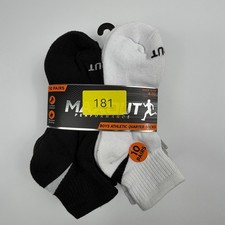 Maxout Performance Boys Athletic Quarter Socks 10 Pair Pack Shoe Size 4 10