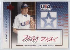 2005 USA Baseball Jersey Signatures Red Ink 85/100 Mark Melancon #MM-GU Auto 5x0