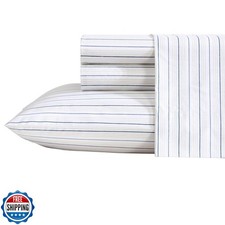 Nautica - Queen Sheets, Premium Cotton Percale Bedding Set, Strip