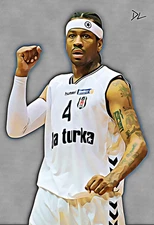 Allen Iverson "Beşiktaş" Original Pop Art Print - 13 x 19 Poster