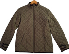 Polo Ralph Lauren Jacket Boys Large 16/18 Green Quilted Full Zip Warm Coat