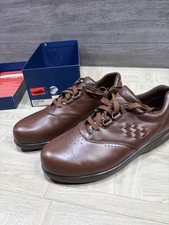 SAS Freetime Teak Brown Leather Comfort Shoes Women 10 M USA Made