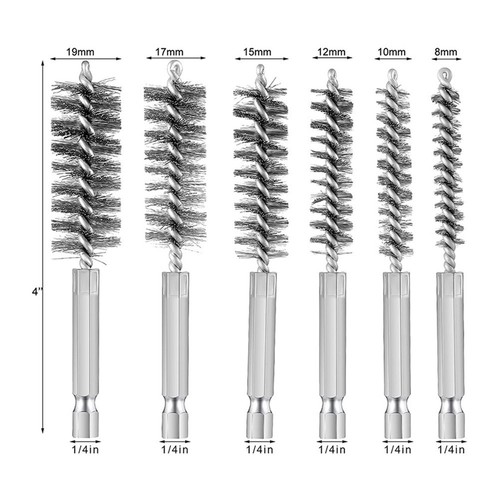Pack de 6 brosses d'al??sage en acier inoxydable pour perceuse ?? percussion sol - Bild 5 von 12