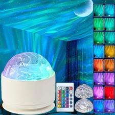 LED Aurora Projector Night Light 16 Colors with Remote Control USB for Kids Room
