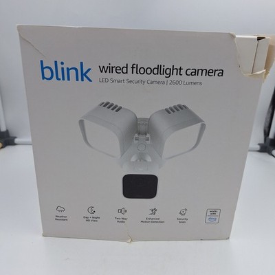 Blink Wired Floodlight Camera BFM00100UW LED Smart Security Camera