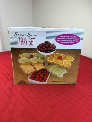 Stack n Serve Tray Set Chadwick Miller Appetizer Serving Storage hors d'ouvres