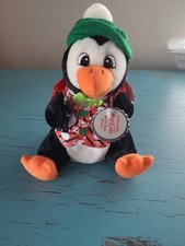 Vintage 1999 Coca Cola Penguin Bean Bag Plush Holiday Vest Hat 0205 W/Tags