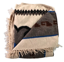 70 x 46 Vintage Wool Southwest Navajo Native South America Aztec Throw Blanket