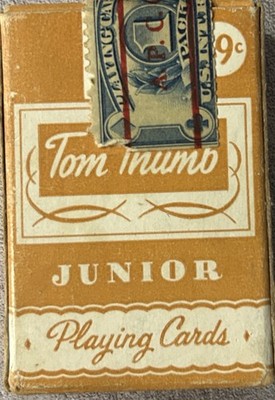 VTG Tom Thumb Mini Junior Size Playing Card Deck Rooster w/ tax stamp sealed