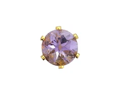 8mm Round Natural Amethyst Gemstone Gem Stone Goldplated Tie Tack EPTT222/102425