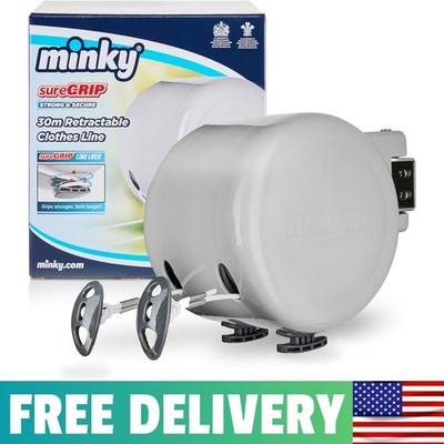 Homecare Outdoor Retractable Dual Clothesline - Heavy Duty PVC Coated Line - Ene