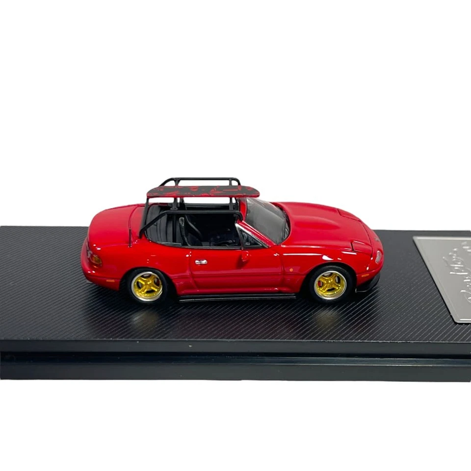 Modellino Auto Micro Turbo 1/64 Mazda MX5 Eunos Roadster NA Surf Custom Red - Immagine 3 di 4