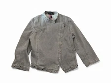 Alexander McQueen For Target Gray Studded Denim Jacket Size XL