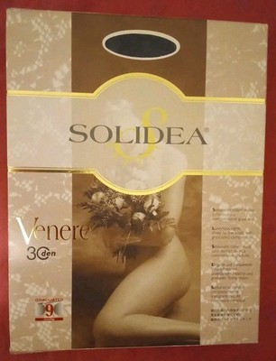 NEW Solidea Venere 30 den  Tights 03 ML Blu Scuro Dark Blue NIP Pantyhose Italy