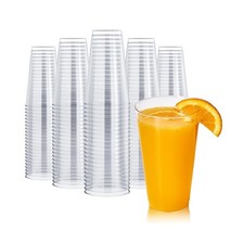 FOCUSLINE 200 Pack 16 oz Clear Plastic Cups, Large Disposable Cups Plastic Pa...