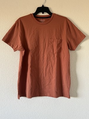 Kenneth Cole Small Rust Tech Pocket T-Shirt Super Soft Flex UPF 50+