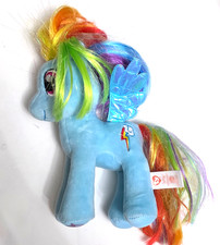 My Little Pony Sparkle Dash Rainbow TY Stuffed Pegasus Blue 7" Clean No HangTag