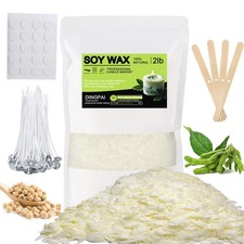 Natural Soy Wax for Candle Making, 2lb Organic Soy Wax Flakes, Premium Soy Ca...