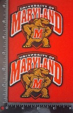 2 Qty UNIVERSITY OF MARYLAND TERRAPINS EMBROIDERED IRON ON PATCH