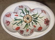Used w/FLAW KOHLER K-14173-0 Fables  Flowers CANTATA Drop-in Bathroom Sink