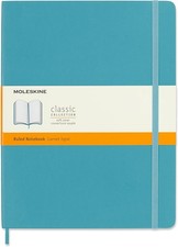 Classic Notebook, Soft Cover, XL 7.5" x 9.5" Ruled/Lined, Reef Blue, 192 Pages