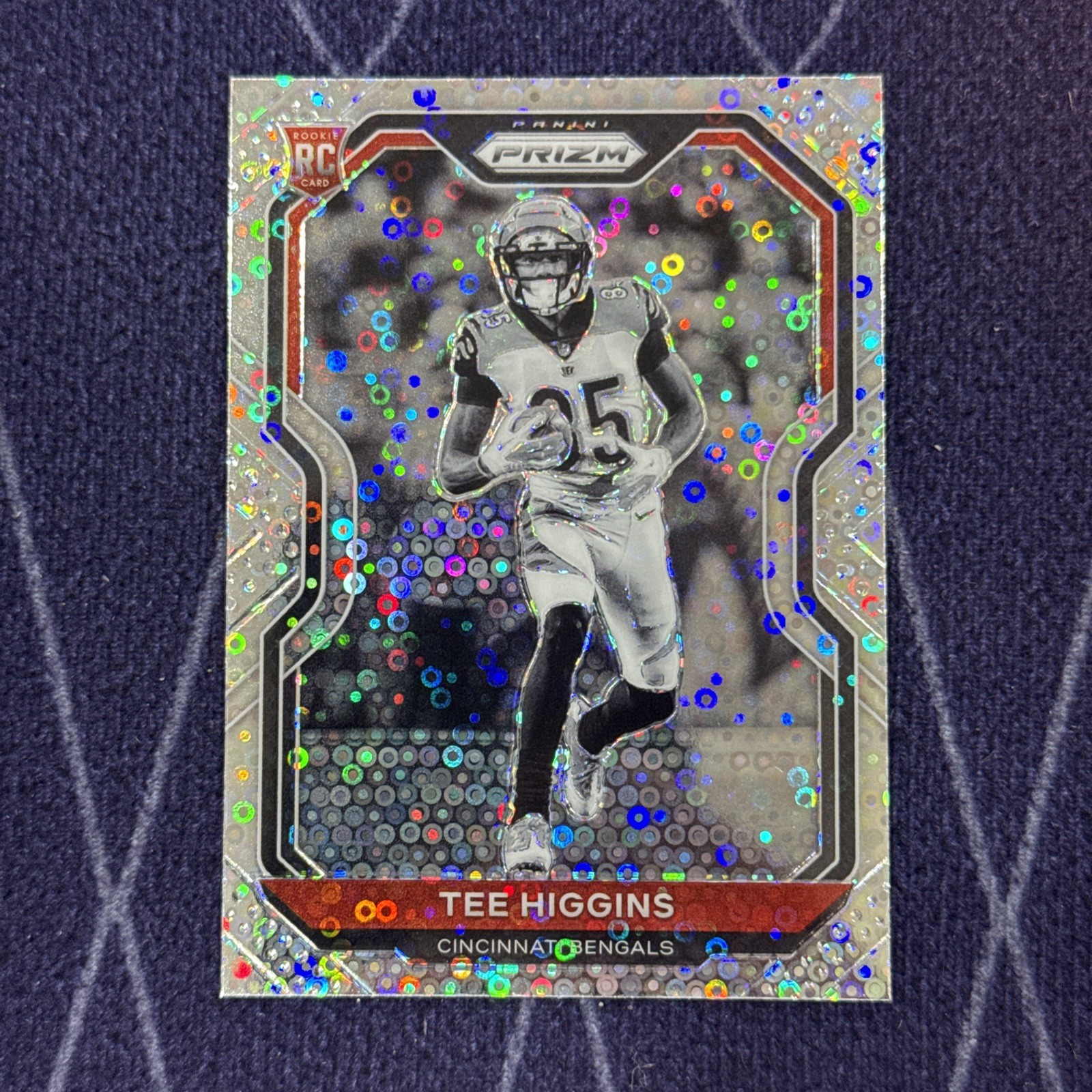 2020 Panini Prizm Tee Higgins Rookie Variation No Huddle Prizm RC #308 Bengals