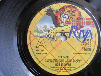 Rod Stewart - A- Get back  B-Trade winds  7'' vinyl  Riva 6