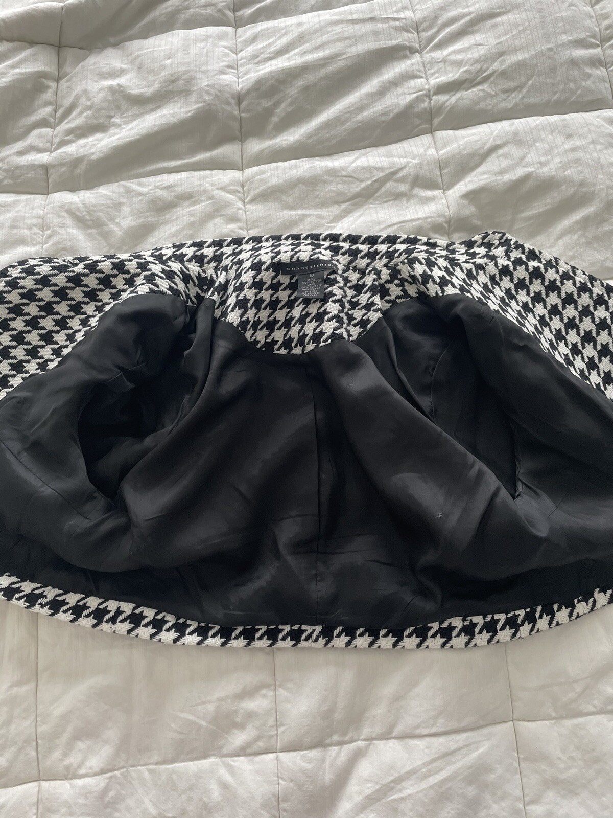 Grace Elements Cotton Houndstooth Cropped Jacket … - image 8