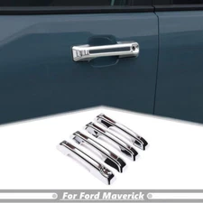 Fit For 2022-2024 Ford Maverick ABS Chrome Exterior Door Handles Cover Trim 4PCS