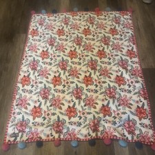 Matilda Jane Girls Blanket Winter Floral Poms Fuzzy Blanket All Poms Intact B15