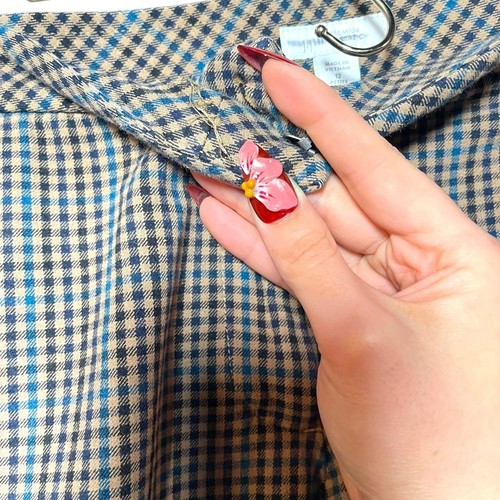 J. Jill Tan Black Blue Plaid Premium Bi-Stretch Slim Fit Pants – Women’s Size P1 - Picture 4 of 4