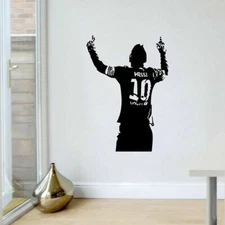 Messi Wall Decor Sticker Cheering Soccer Sport Room Decal Football Stars Poster