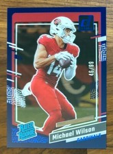 2023 Clearly Donruss Michael Wilson Blue Rated Rookie RC #46/99 #76 Cardinals