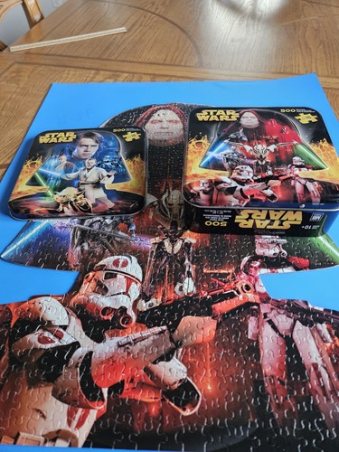 Star Wars 2 Sided Puzzle Darth Vader Yoda 500 Piece Toy Grievous Skywalker Mace - Picture 7 of 7
