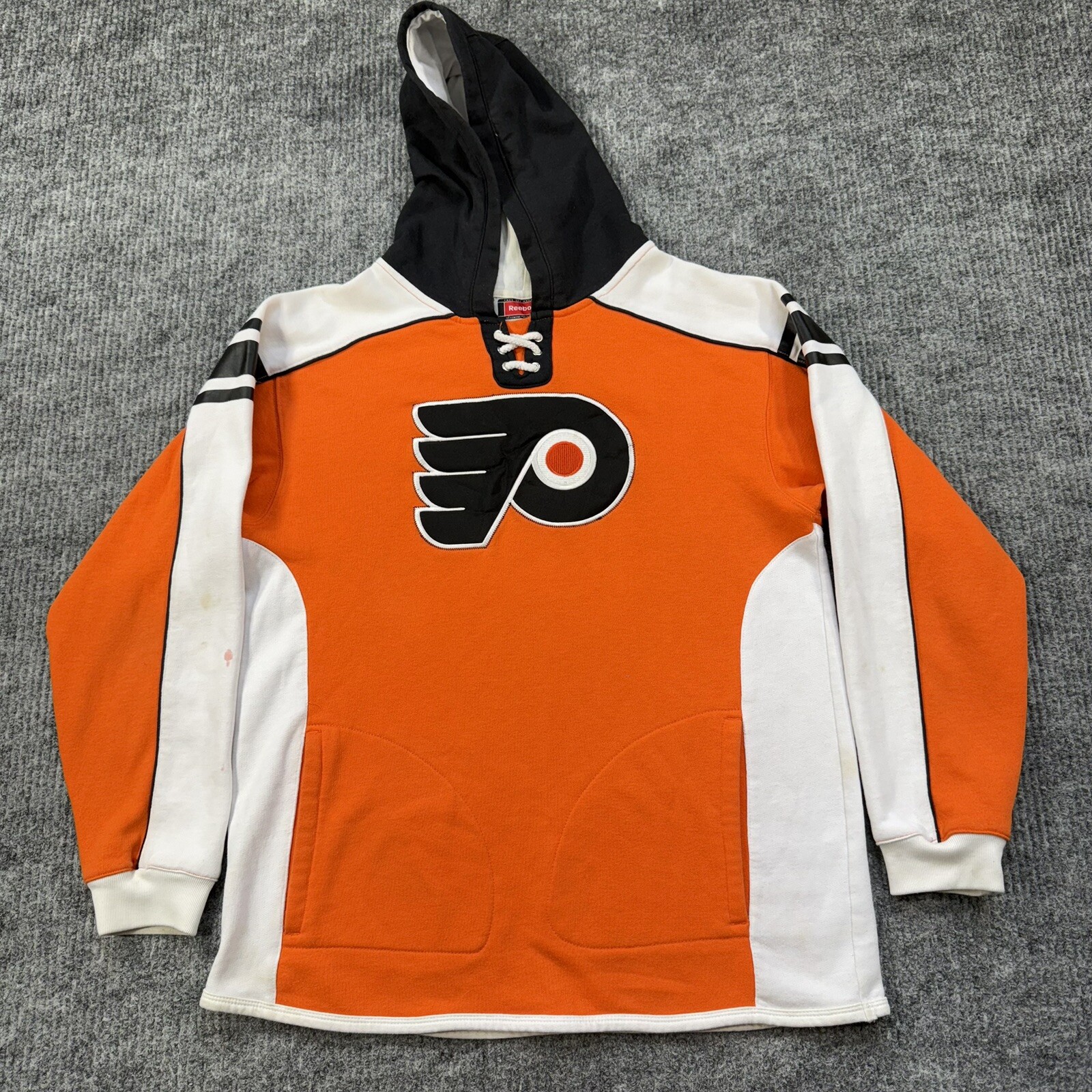 Philadelphia Flyers NHL Reebok Hockey Hoodie Sweatshirt Youth Boys Sz XL Jersey