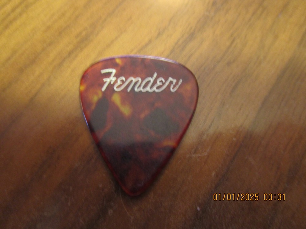 Rare 1950s Vintage Fender Pre-CBS Spaghetti Logo Guitar Pick- Shell, Heavy #1466