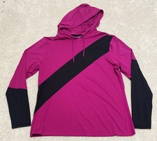 Champion C9 Hoodie Women's XXL Gray Pink Fuchsia Black Long Sleeve Pullover
