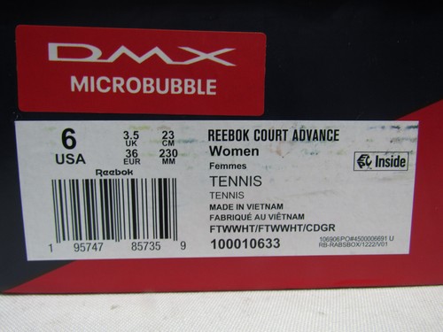 Zapatos informales clásicos Reebok Court Advance Lifestyle para mujer talla 6 100010633 - Imagen 2 de 7