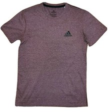 Adidas Ultimate 2.0 Men's Maroon Striped Short Sleeve Tee Size Small