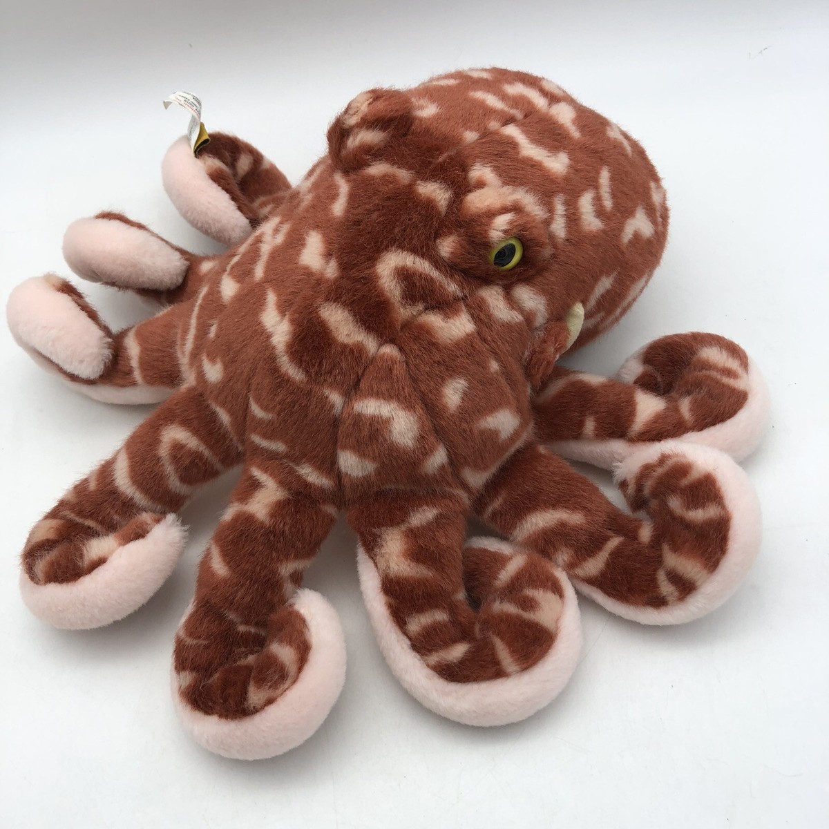 Wild Republic Octopus Plush 12” Stuffed Animal Brown White Squid