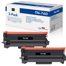 2x TN760 Toner Compatible With Brother MFC-L2710DW MFC-L2717DW DCP-L2550DW