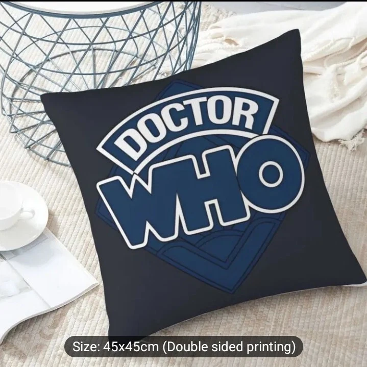 Doctor Who Logo Throw Pillowcase Home Decor
