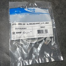 ICC PATCH CORD CAT 5e MOLDED BOOT 3' GY ICPCSJ03GY