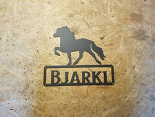 Isländer Namensschild mit Wunschtext pulverbeschichtet kein Edelrost, Pferd