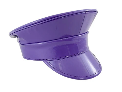 Plain Patent Leather Captain Hat Halloween Costume Cosplay Gothic Club Festival - Picture 29 of 32